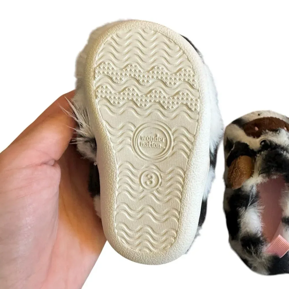 Wonder Nation Cute Cow Slippers Baby‎ Size 3